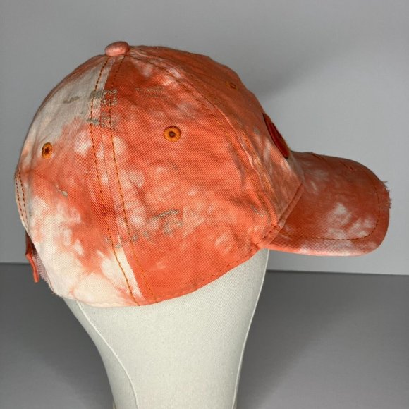 Orange Crush Adjustable Distressed Women's Hat - Picture 6 of 13